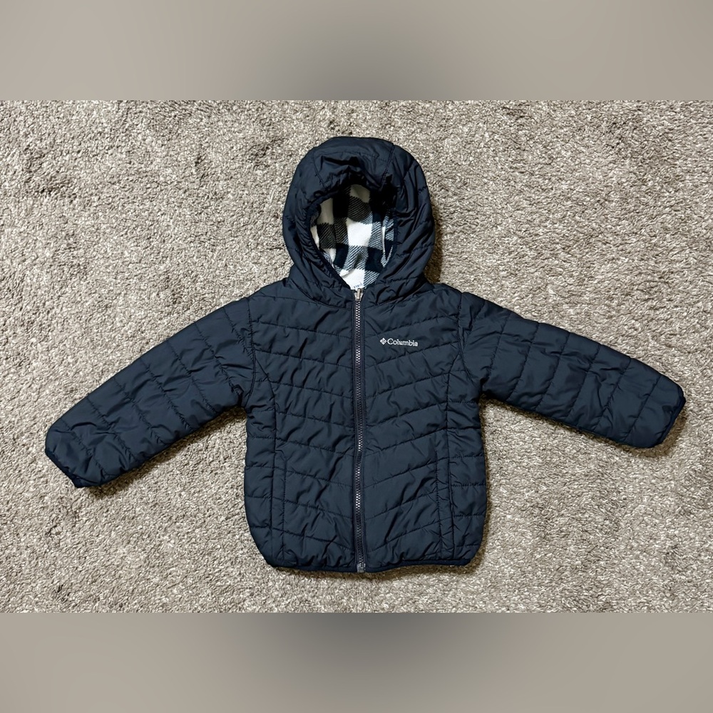 Columbia Black Buffalo Plaid Reversible Jacket, 4T